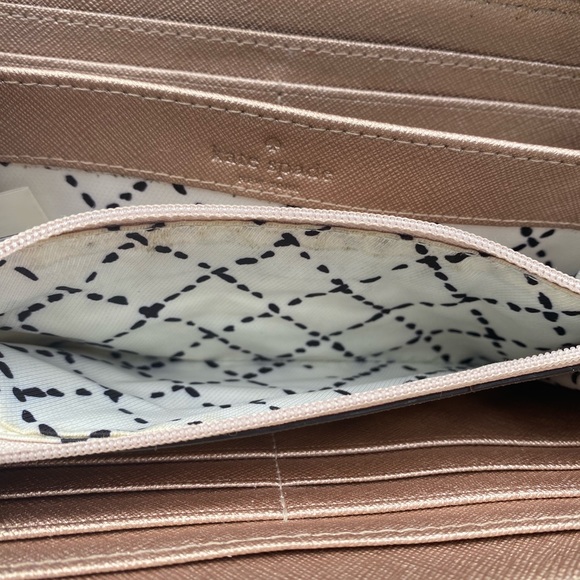 Kate Spade Rose Gold Zip Around Wallet - Picture 6 of 9